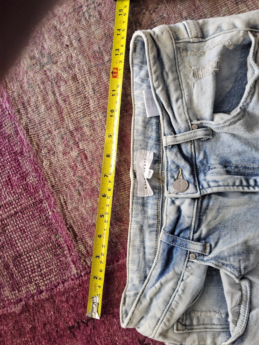 Risen Light Wash Distressed Straight-Leg Jeans - Picture 3 of 5